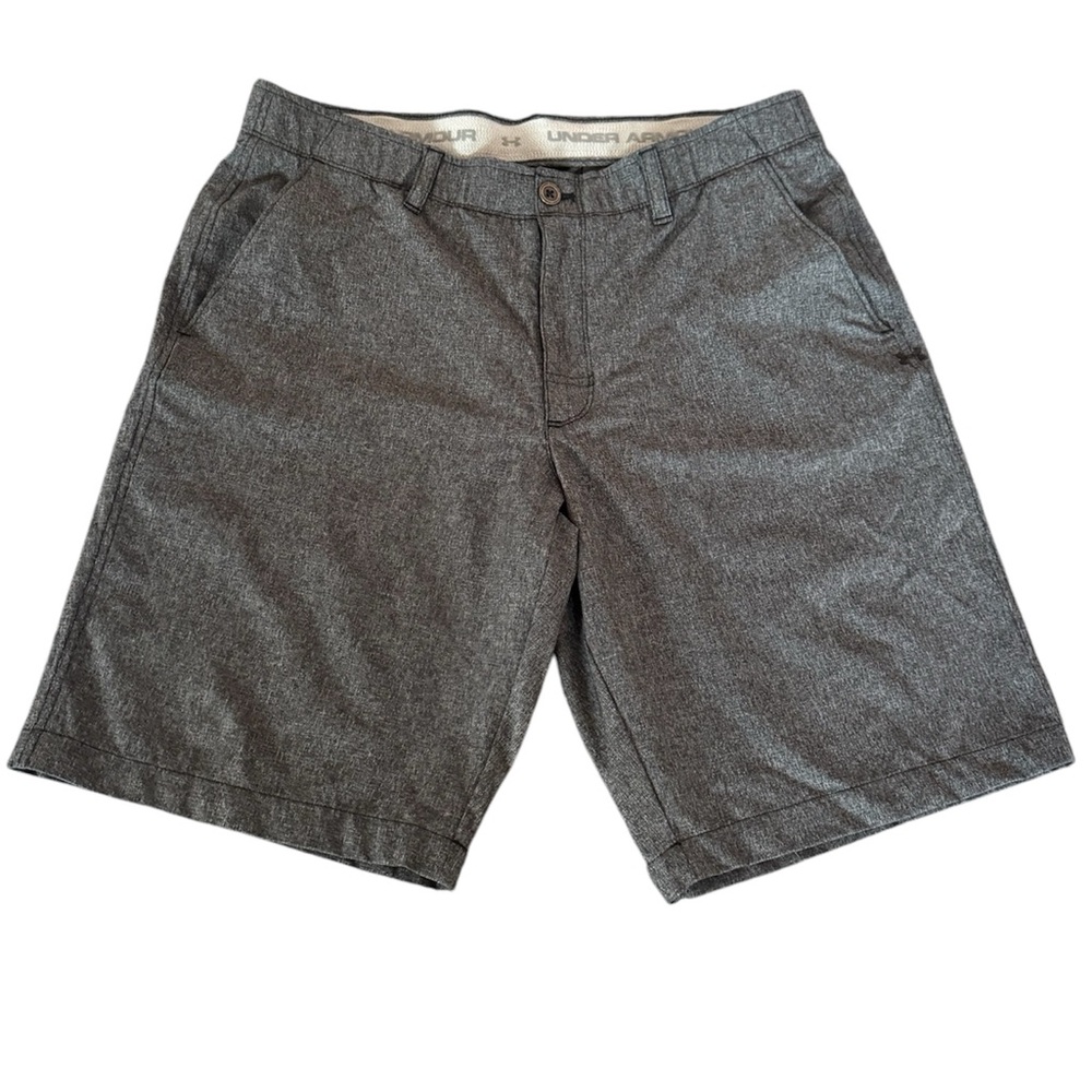 Under Armour Men’s 36 Gray Match Play Stretch Waist Golf Shorts 10” Inseam
